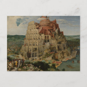 Torn i Babel av Peter Bruegel den äldre Vykort