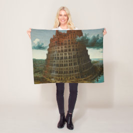 Torn i Babel (av Pieter Bruegel den äldre) Fleecefilt