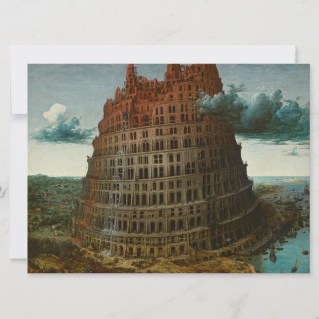 Torn i Babel (av Pieter Bruegel den äldre) Kort (Framsida)