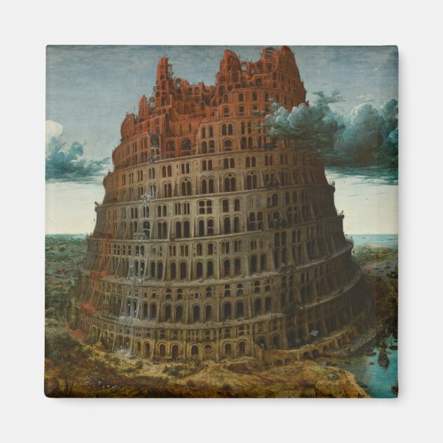 Torn i Babel (av Pieter Bruegel den äldre) Magnet (Framsidan)