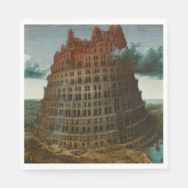 Torn i Babel (av Pieter Bruegel den äldre) Pappersservett (Framsidan)