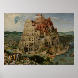 Torn i Babel av Pieter Bruegel den äldre Poster