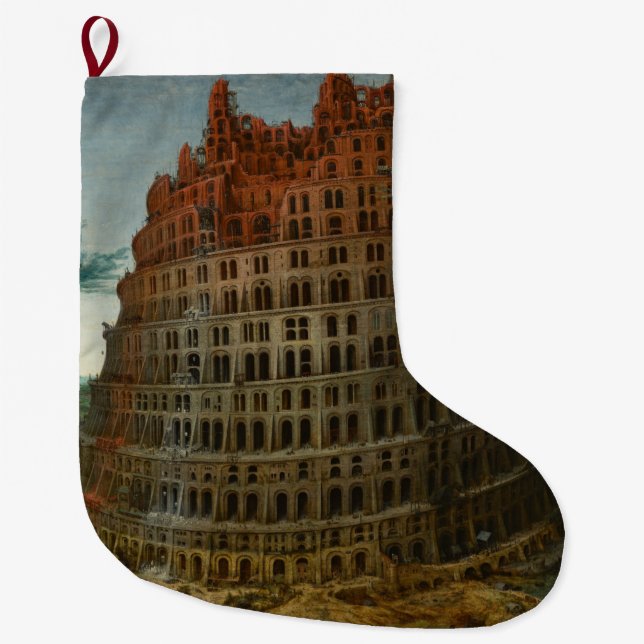 Torn i Babel (av Pieter Bruegel den äldre) Stor Julstrumpa (Framsidan)
