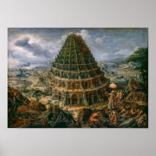 Torn i Babel Marten van Valckenborch Poster
