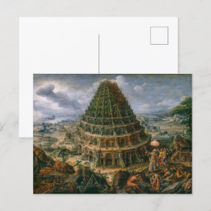 Torn i Babel Marten van Valckenborch Vykort