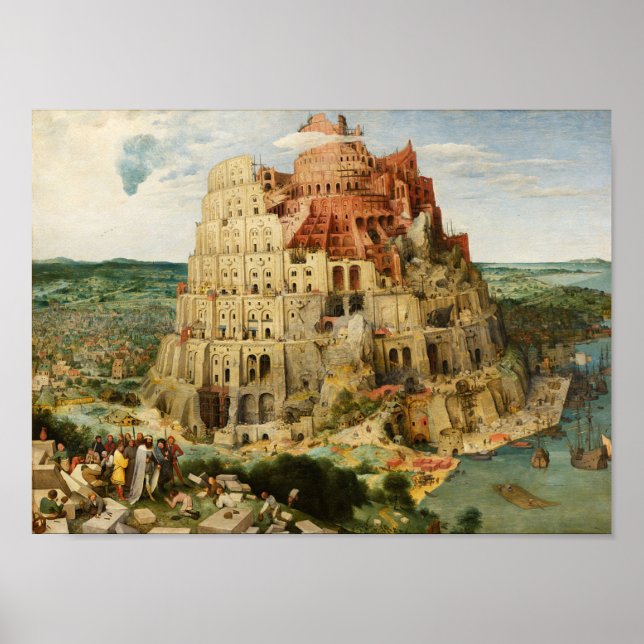 Torn i Babel, Pieter Breugel den äldre Poster (Framsidan)