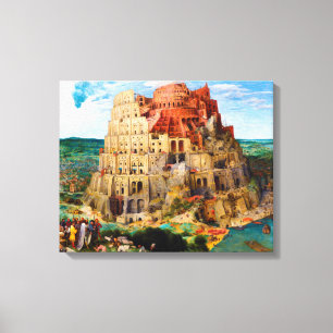 Torn i Babel Pieter Bruegel den äldre delen Canvastryck