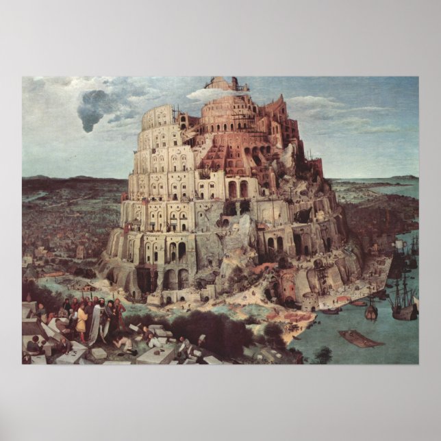 Torn i Babel - Pieter Bruegel den äldre Poster (Framsidan)
