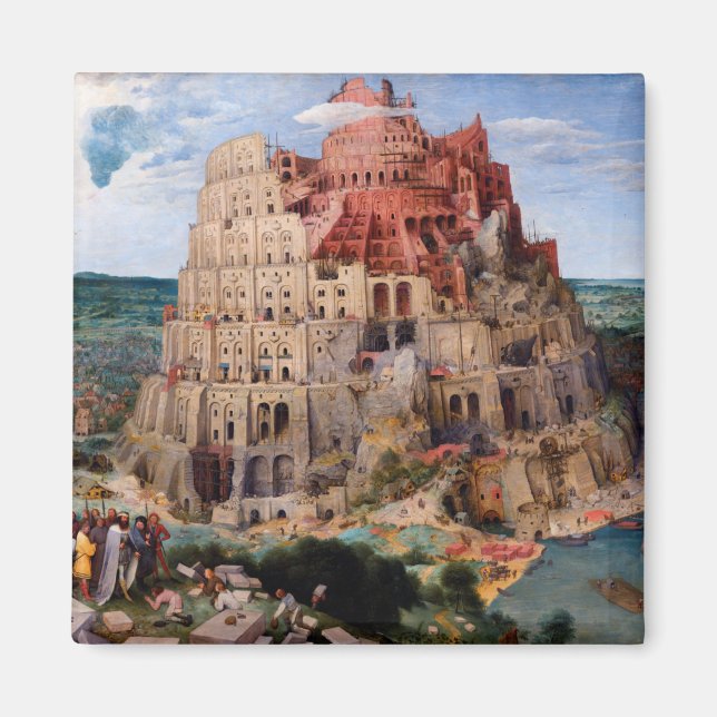 Torn i Babel, Pieter Bruegel the Elder, 1563 Magnet (Framsidan)