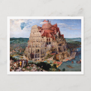 Torn i Babel, Pieter Bruegel the Elder, 1563 Vykort