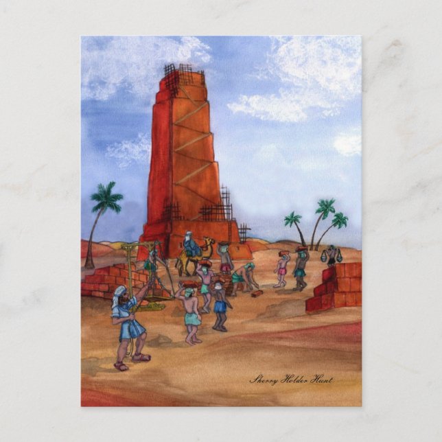 Torn i Babels vykort (Framsida)