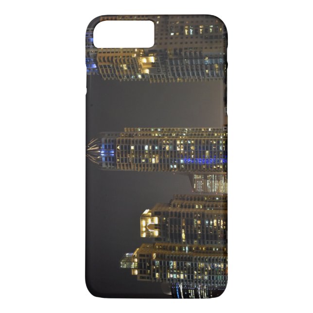 Torn i Dubai Marina på natten Case-Mate iPhone Skal (Baksida)