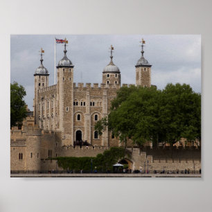 Torn i London England, sett från hela floden Poster
