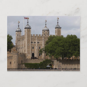 Torn i London England, sett från hela floden Vykort