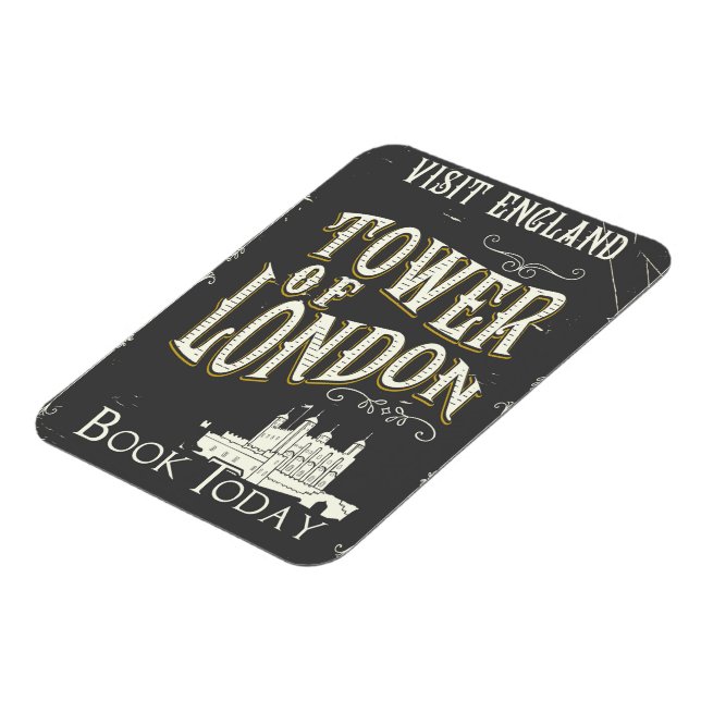 Torn i london England vintage affisch Magnet (Vänstra Sidan)