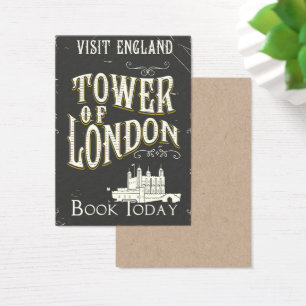 Torn i london England vintage affisch Visitkort