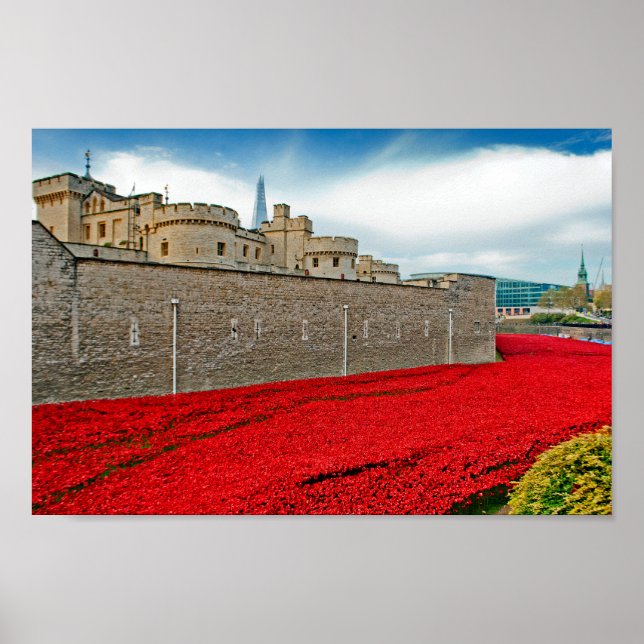Torn i London Poppies Red Poppy Poster (Framsidan)