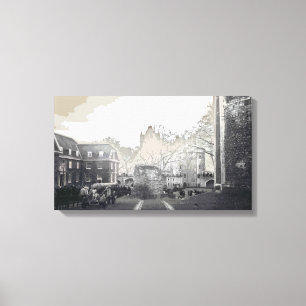 Torn i London Vintage Black and White Canvastryck