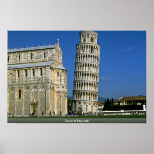 Torn i Pisa, Italien Poster
