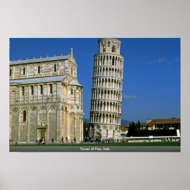 Torn i Pisa, Italien Poster (Framsidan)