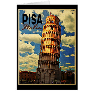 Torn i Pisa ltaly Hälsningskort
