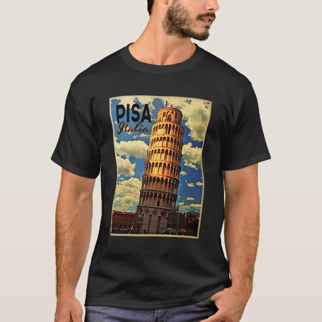 Torn i Pisa ltaly Tee (Framsida)