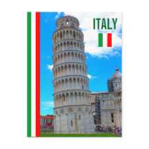 Torn i Pisa och Flagga i Italien