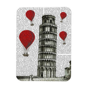 Torn i Pisa och Röda Luftballongerna Magnet