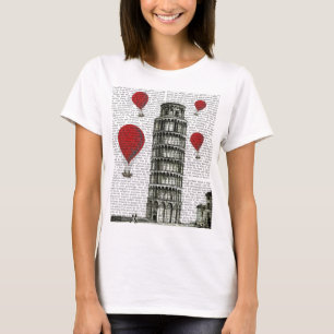 Torn i Pisa och Röda Luftballongerna Tee