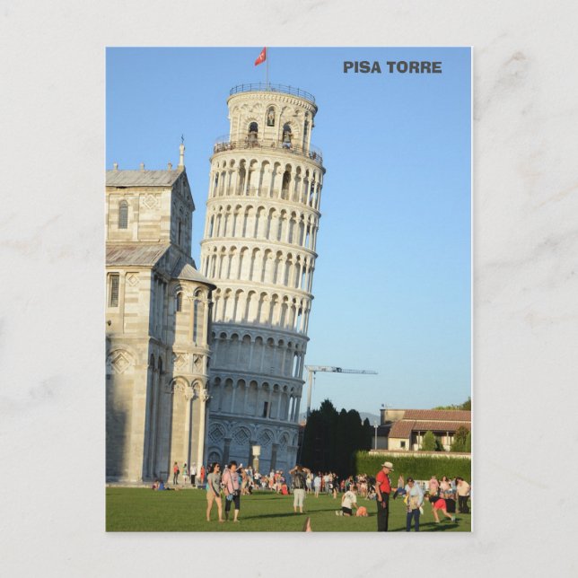 Torn i Pisa Torre-Italien Helg Vykort (Framsida)