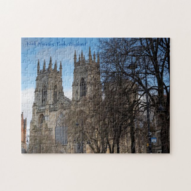 Torn i York Minster, England, Jigszawa Puzzle Pussel (Horisontell)