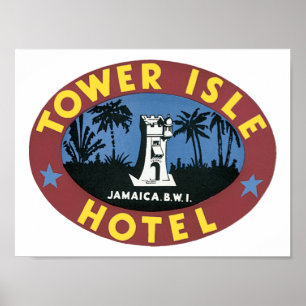 Torn Isle Hotel, Jamaice BWI Poster