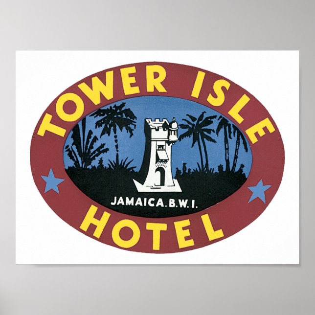 Torn Isle Hotel, Jamaice BWI Poster (Framsidan)