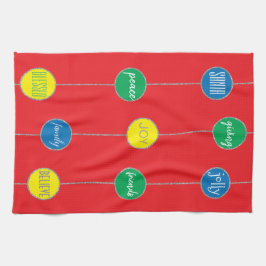 Torn "julmeddelanden" kökshandduk