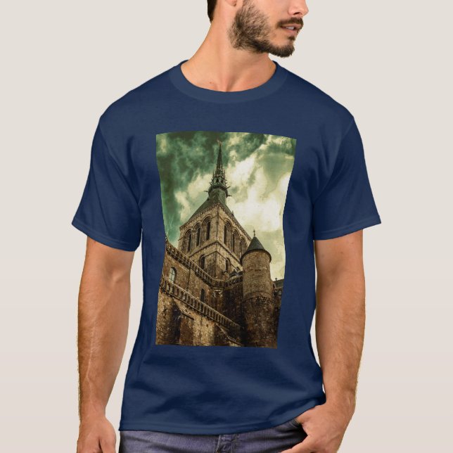 Torn Le Mont Saint Michel, Frankrike T Shirt (Framsida)