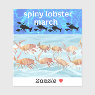 Torn lobster marsch klistermärken