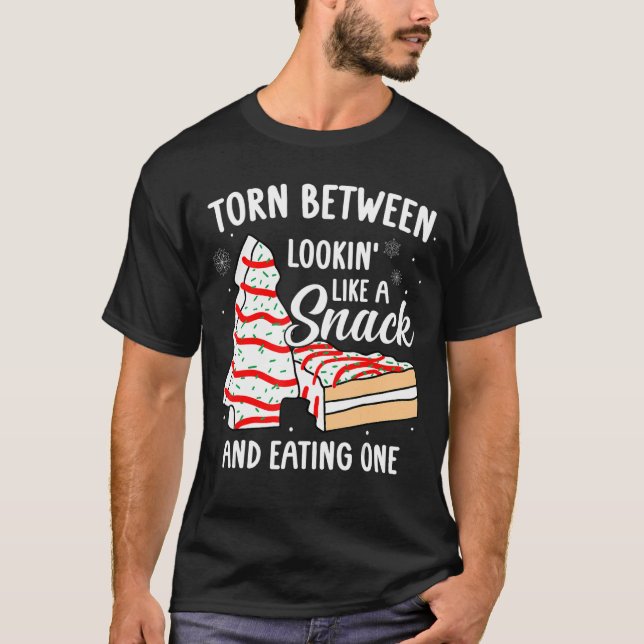 Torn mellan Tittar som en säck och äta en T Shirt (Framsida)