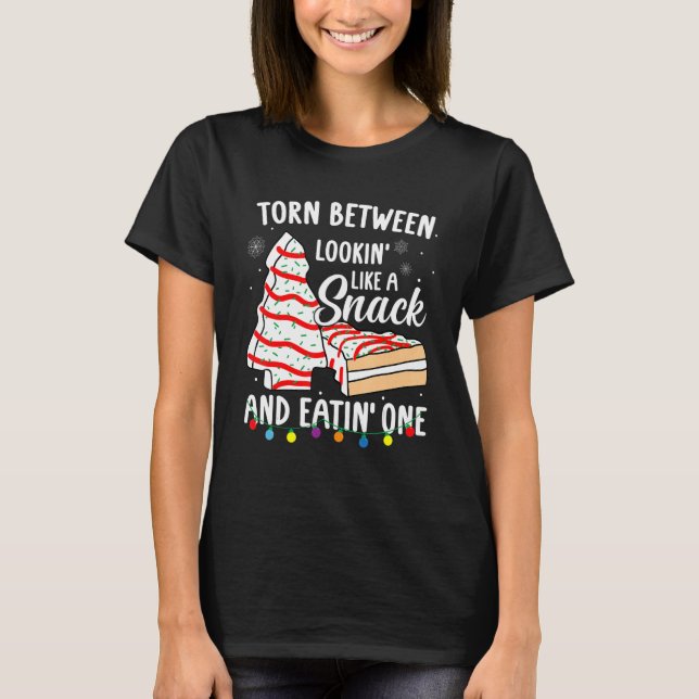 Torn mellan Tittar som en säck och äta en T Shirt (Framsida)