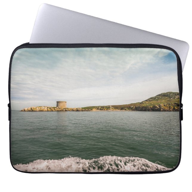 Torn och grönt irländska klippor laptop fodral (Framsidan)