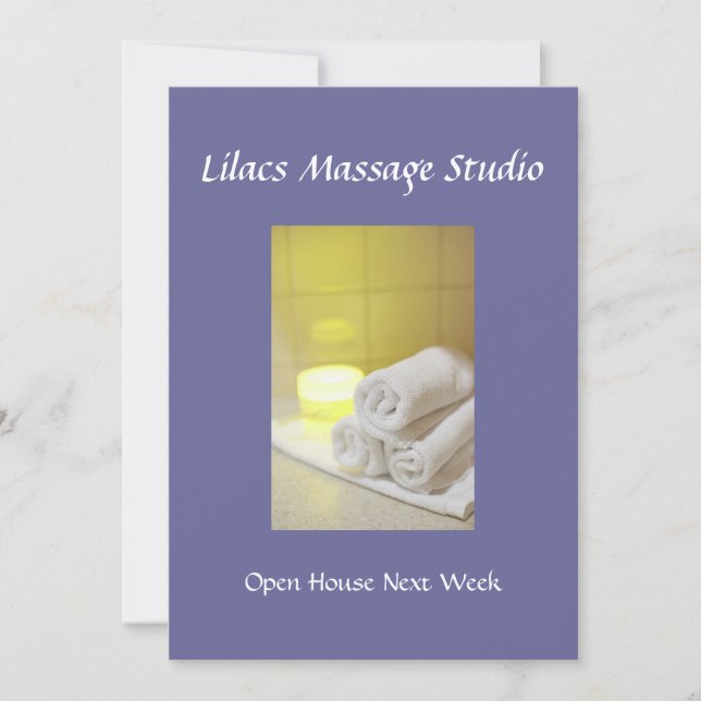 Torn och ljus i en spa-inställning inbjudningar (Framsida)