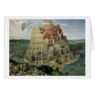 Torn of Babel, 1563 (olja på panel) Hälsningskort