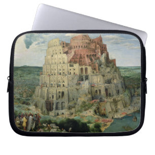 Torn of Babel, 1563 (olja på panel) Laptop Sleeve