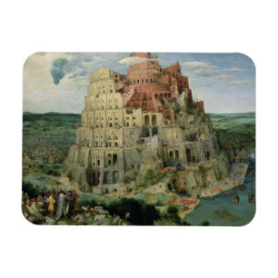 Torn of Babel, 1563 (olja på panel) Magnet