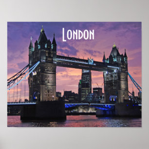Torn överbryggar London England Poster