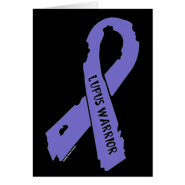 Torn Ribbon/Warrior...Lupus Hälsningskort (Framsidan)