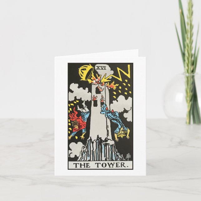 Torn - Rider Waite Smith tarot Kort (Framsida)