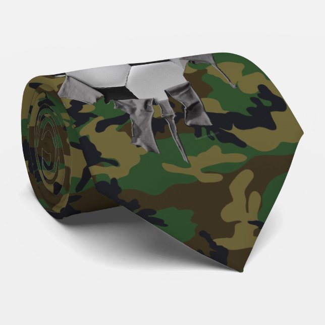 Torn Soccer (camo/personlig) Neck Tie Slips (Rullad)