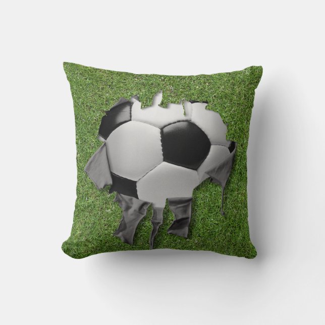 Torn Soccer Dekorativ kudde Blue (Framsida)