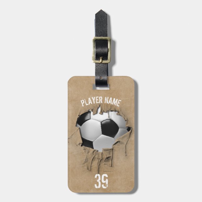 Torn Soccer (Personlig) Bagagebricka (Vertikal Framsida)