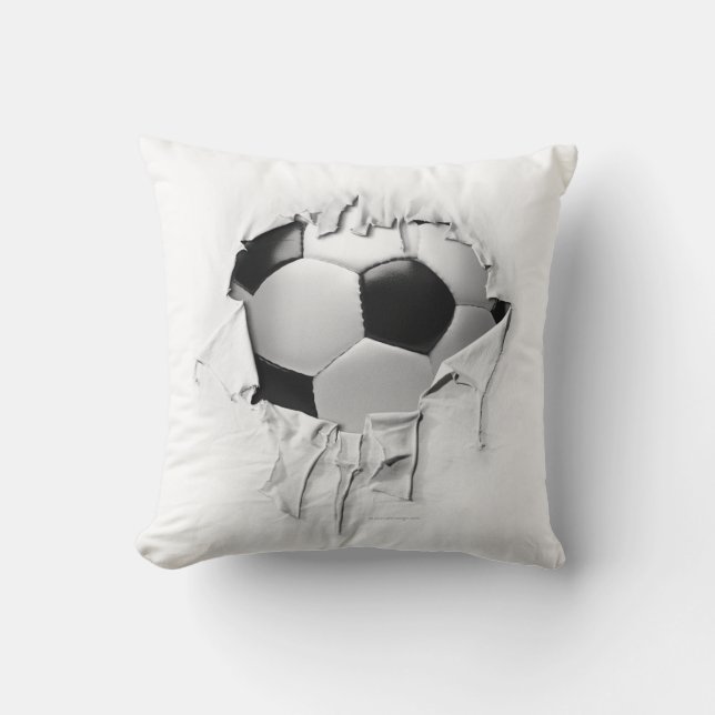 Torn Soccer White Pillow Kudde (Framsida)